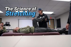 an image of someone getting stretched out with text that says "The Science of Stretching"